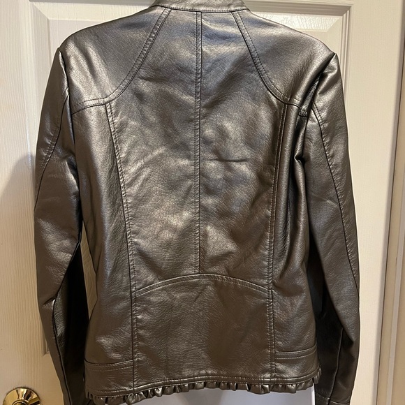Baccini man-made metallic leather jacket - Picture 7 of 15